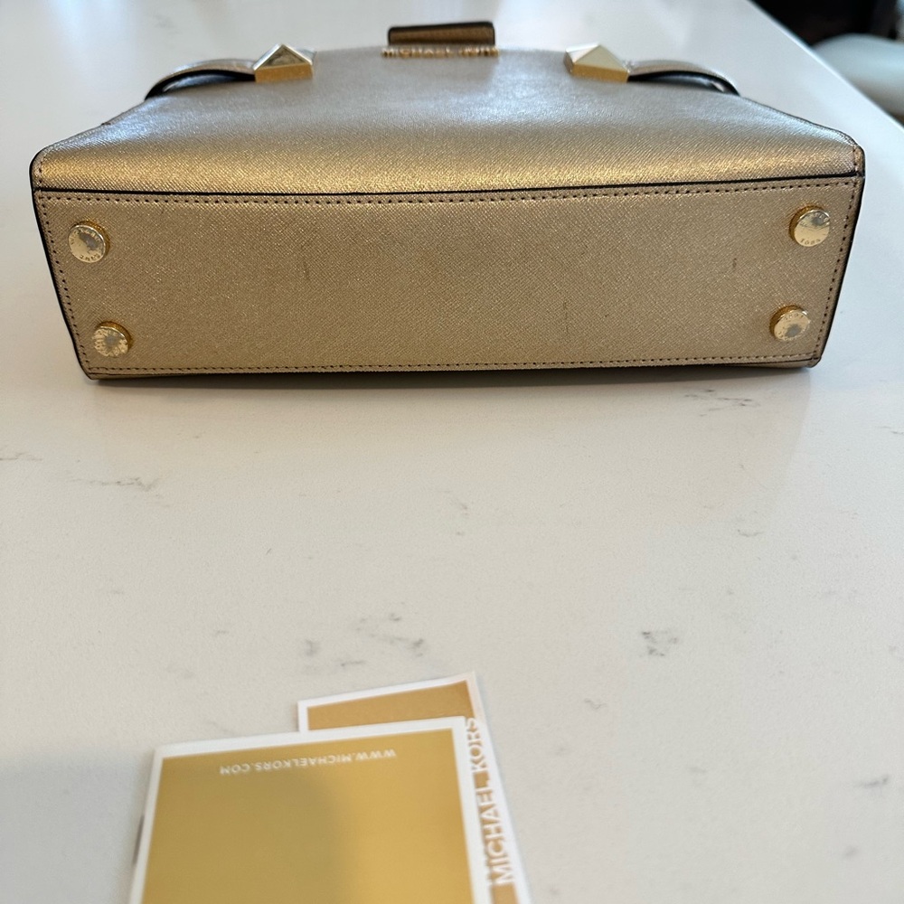 Michael Kors Karla Metallic Gold Mini Bag - Picture 7 of 7